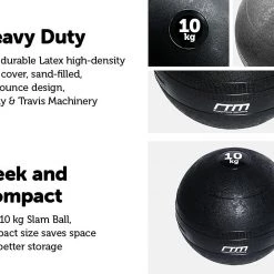 Randy & Travis Machinery Sports & Fitness 10kg Slam Ball No Bounce Crossfit Fitness MMA Boxing BootCamp