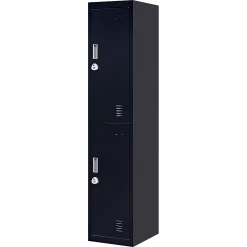 Salvatore Angelotti Black 2-Door Locker For Office Gym Shed School Home Storage - 3-Digit Combination Lock