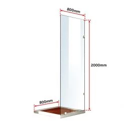 DIY & Renovation 800 X 800mm Walk In Wetroom Shower System By Della Francesca