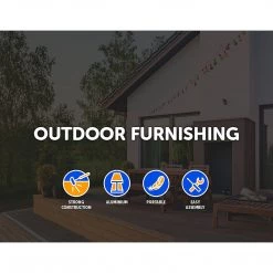 Randy & Travis Machinery Furniture Aluminium Folding Table 120cm Portable Indoor Outdoor Picnic Party Camping Tables