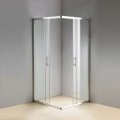 Della Francesca DIY & Renovation 1000 X 900mm Sliding Door Nano Safety Glass Shower Screen In CHROME