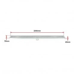 Della Francesca 100cm Bathroom Shower Stainless Steel Grate Drain W/ Centre Outlet Floor Waste DIY & Renovation