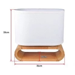 FactoryFast.com.au Home & Lifestyle Wooden Modern Table Lamp Timber Bedside Lighting Desk Reading Light Brown White