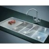 Brienz DIY & Renovation 1160x460mm Handmade Stainless Steel Sink With Waste And Drain Plug - Undermount/Topmount