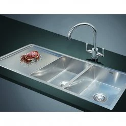 Brienz DIY & Renovation 1160x460mm Handmade Stainless Steel Sink With Waste And Drain Plug - Undermount/Topmount