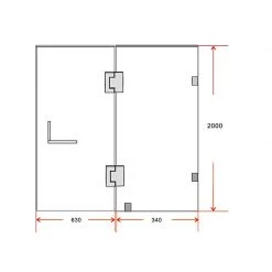 Della Francesca DIY & Renovation 100 X 200cm Wall To Wall Frameless Shower Screen In CHROME Hardware With ROUND Handle