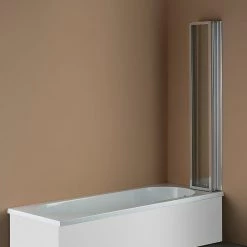 Della Francesca 4 Fold Chrome Folding Bath Shower Screen Door Panel 1000 X 1400mm DIY & Renovation