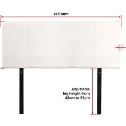 Palermo Double White PU Leather Bed Headboard Bedhead
