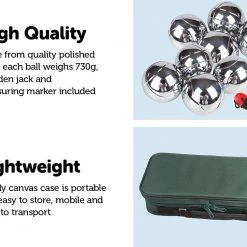 Randy & Travis Machinery Deluxe Boules Bocce 8 Alloy Ball Set Games & Hobbies