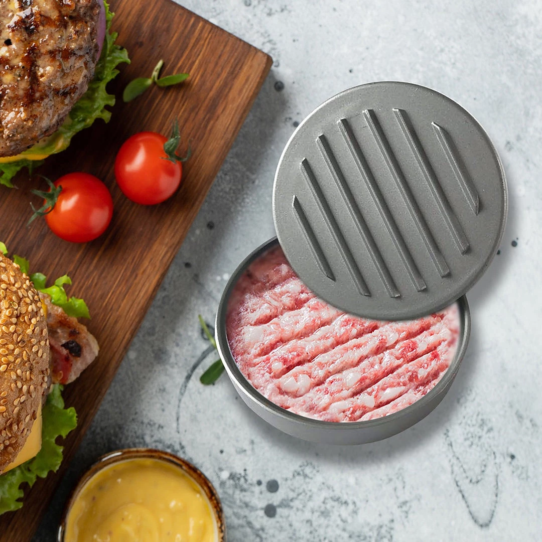 FactoryFast.com.au Home & Lifestyle Large Round Hamburger Patty Maker Grill Press Burger Metal Mold Cooking Tools