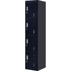 Salvatore Angelotti Black 4-Door Locker For Office Gym Shed School Home Storage - Padlock-operated