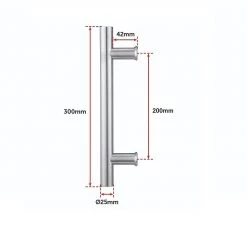 Randy & Travis Machinery DIY & Renovation Round 300mm Push Pull Stainless Steel Door Handle Entrance Entry Shower Glass