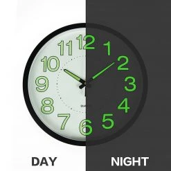 FactoryFast.com.au Home & Lifestyle 305mm Luminous Wall Clock Glow In The Dark Silent Quartz Indoor Home Modern Clock