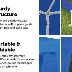 Bariloche 3x3m Gazebo Outdoor Marquee Tent Canopy Blue