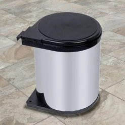 Randy & Travis Machinery Home & Lifestyle Kitchen Swing Pull Out Bin Stainless Steel Garbage Rubbish Waste Trash Can 14L