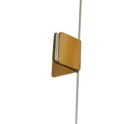 Della Francesca 90 X 200cm Wall To Wall Frameless Shower Screen In GOLD Hardware With ROUND Handle