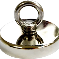 Randy & Travis Machinery Games & Hobbies Round Neodymium Fishing Magnet With Countersunk Hole And Eyebolt, 500 LBS Pull