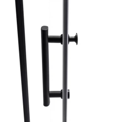 Della Francesca DIY & Renovation 1200 X 800 X 1900mm Framed Safety Glass Pivot Door Shower Screen In Black