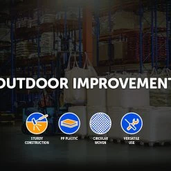 Randy & Travis Machinery Outdoor & Leisure 4 X 1 Tonne FIBC Polypropylene UV Rated Builder / Bulk / Landscape Bags