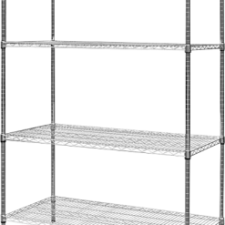 Palermo Furniture Modular Chrome Wire Storage Shelf 180 X 120 X 60cm Steel Shelving