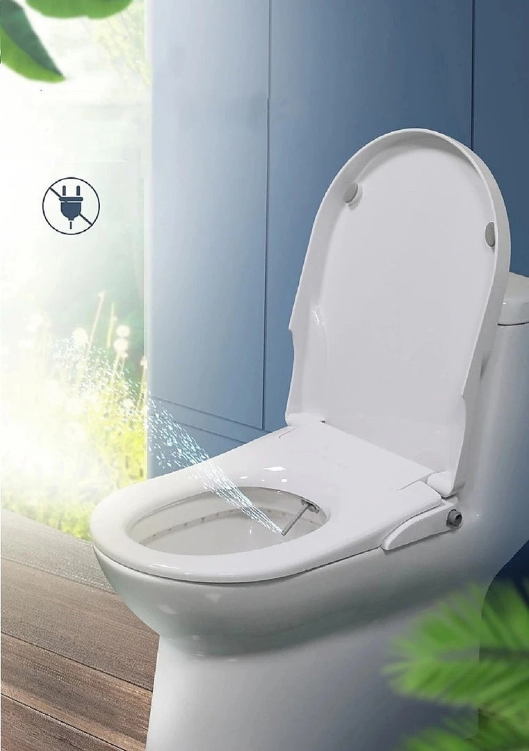 FactoryFast.com.au DIY & Renovation Non Electric Bidet Toilet Seat W/ Cover Bathroom Washlet Spray Water Wash