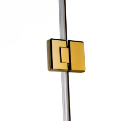 110 X 90cm Frameless 10mm Glass Shower Screen By Della Francesca GOLD Hinges/Brackets And ROUND Handle DIY & Renovation