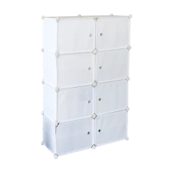 Randy & Travis Machinery White Cube DIY Shoe Cabinet Rack Storage Portable Stackable Organiser Stand
