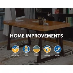 Randy & Travis Machinery Furniture Trapezium-Shaped Table Bench Desk Legs Retro Industrial Design Fully Welded