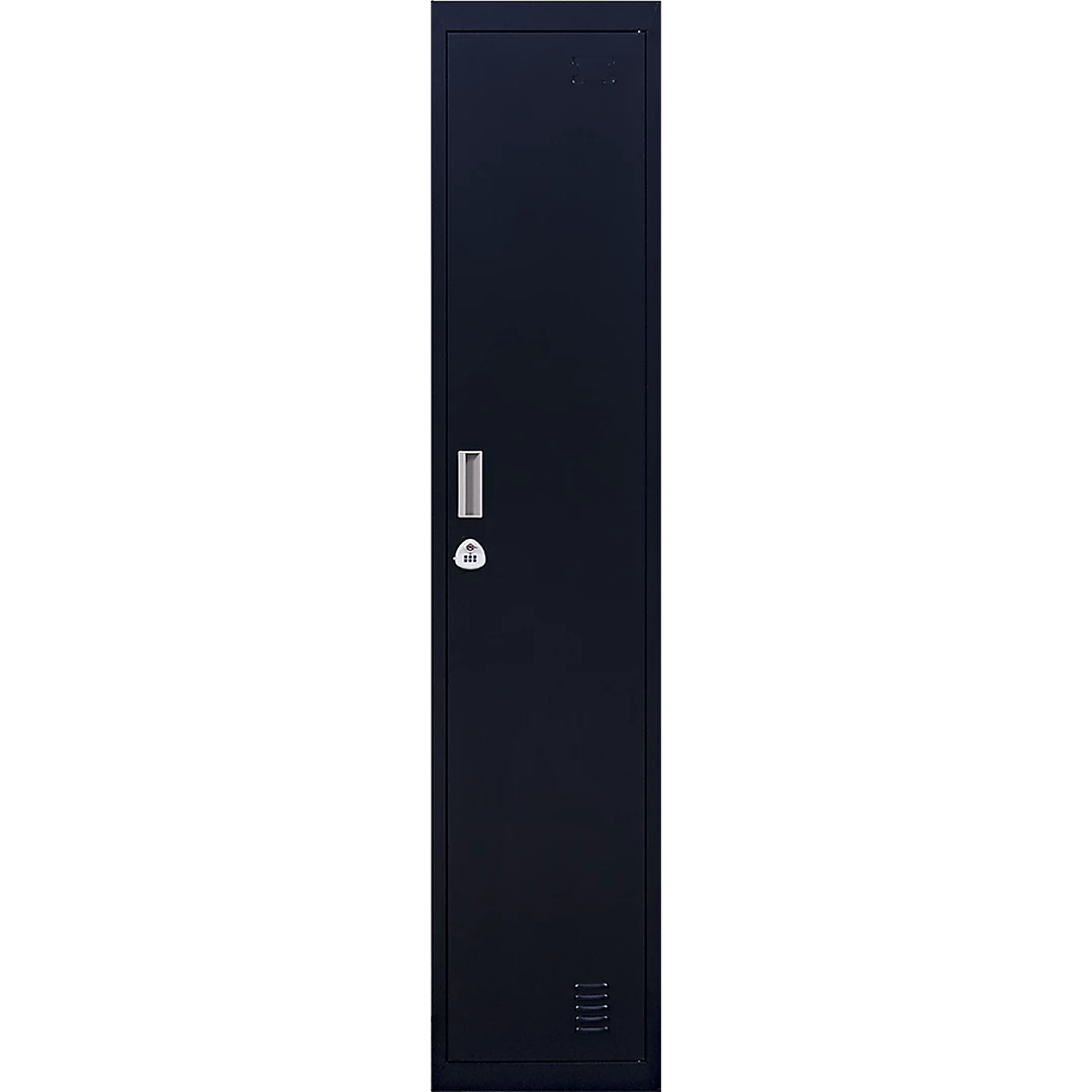 Salvatore Angelotti Furniture Black One-Door Office Gym Shed Clothing Locker Cabinet - 3-Digit Combination Lock