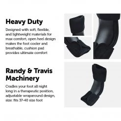Randy & Travis Machinery Night Plantar Fasciitis Sleep Support Adjustable Brace Splint Fits 37-40