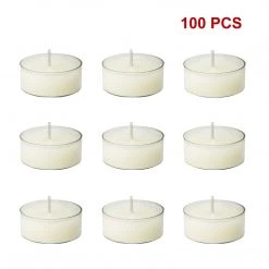 Randy & Travis Machinery Bulk Buy Unscented SOY WAX Tealights, Soy Wax Tealight Candles - (100pc Per Set) Home & Lifestyle