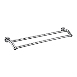 Della Francesca Double Classic Chrome Towel Bar Rail Bathroom DIY & Renovation