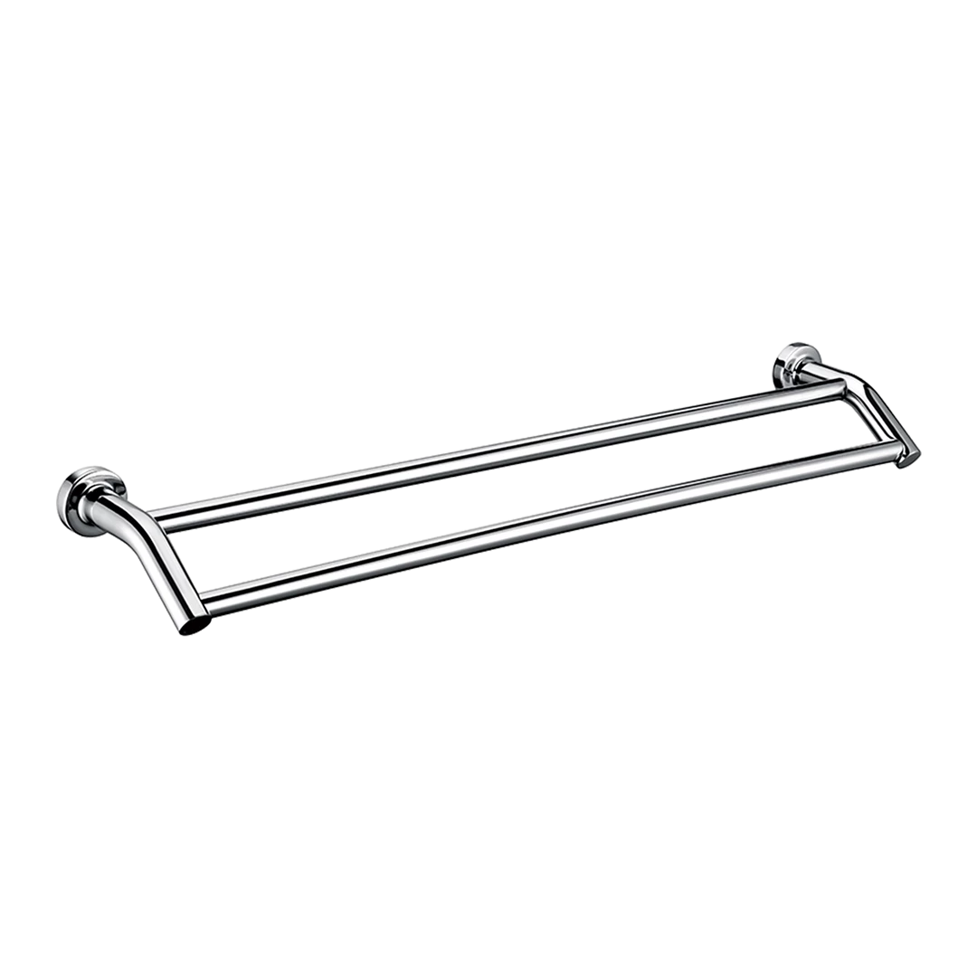 Della Francesca Double Classic Chrome Towel Bar Rail Bathroom DIY & Renovation