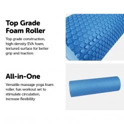 Randy & Travis Machinery 45 X 15cm Physio Yoga Pilates Foam Roller - Blue Sports & Fitness