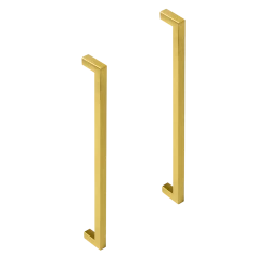 Randy & Travis Machinery 15x Brushed Brass Drawer Pulls Kitchen Cabinet Handles - Gold Finish 256mm
