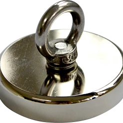 Randy & Travis Machinery Games & Hobbies Round Neodymium Fishing Magnet With Countersunk Hole And Eyebolt, 500 LBS Pull