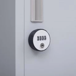 Salvatore Angelotti Grey 4-Door Locker For Office Gym Shed School Home Storage - 4-Digit Combination Lock