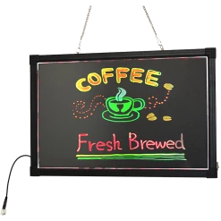 Randy & Travis Machinery 40x60cm LED Drawing Writing Board Remote Controlled Fluorescent Light Up Sensory Play Games & Hobbies