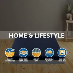 Randy & Travis Machinery Memory Foam Dog Bed 12cm Thick Large Orthopedic Dog Pet Beds Waterproof Big