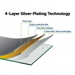 90cm Round Wall Mirror Bathroom Makeup Mirror By Della Francesca - Black