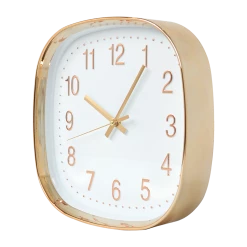 Randy & Travis Machinery Modern Wall Clock Silent Non-Ticking Quartz Battery Operated Gold