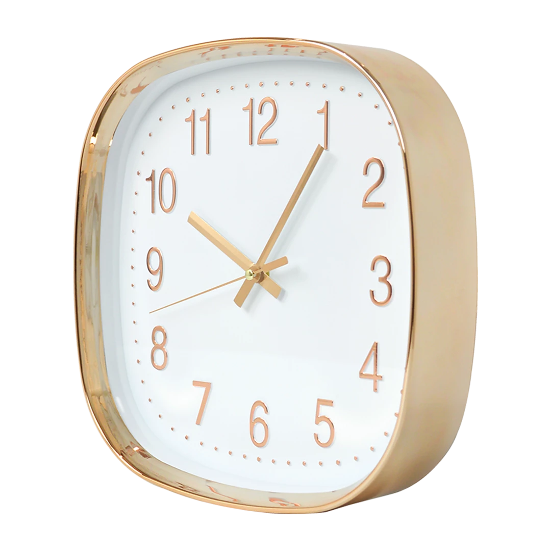 Randy & Travis Machinery Modern Wall Clock Silent Non-Ticking Quartz Battery Operated Gold