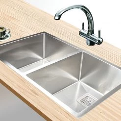 Brienz 835x505mm Handmade 1.5mm Stainless Steel Sink With Square Waste DIY & Renovation
