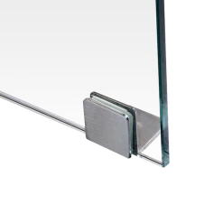 900 X 900mm Frameless 10mm Glass Shower Screen By Della Francesca Nickel Hinges/Brackets And Round Handle DIY & Renovation
