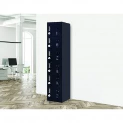 Salvatore Angelotti Black 6-Door Locker For Office Gym Shed School Home Storage - 3-Digit Combination Lock Furniture