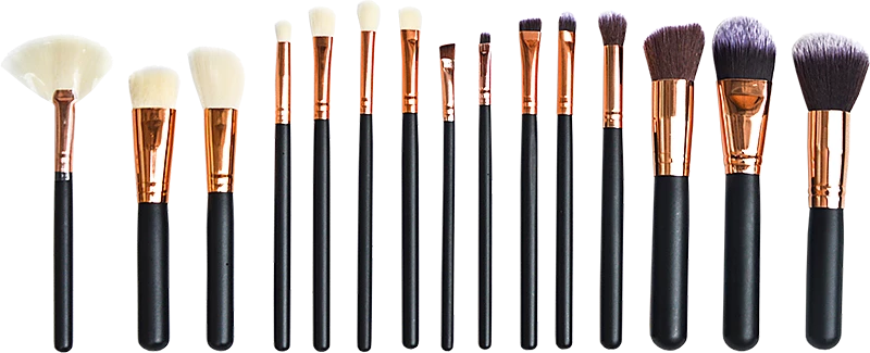 Randy & Travis Machinery Home & Lifestyle Soft 15Pcs Pro Face Powder Makeup Brushes Set Eyeshader Blending Highlight Tools