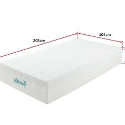 Palermo King Single Mattress 30cm Memory Foam Green Tea Infused CertiPUR Approved Furniture