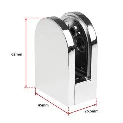 Della Francesca Chrome Bracket For Glass Balustrade Panels - Set Of 2 DIY & Renovation