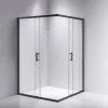 Della Francesca 1000 X 900mm Sliding Door Nano Safety Glass Shower Screen In Black DIY & Renovation