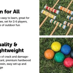Randy & Travis Machinery Croquet Set - Up To 6 Players Games & Hobbies